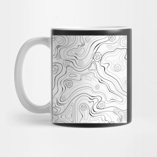 Topographic map pattern Mug